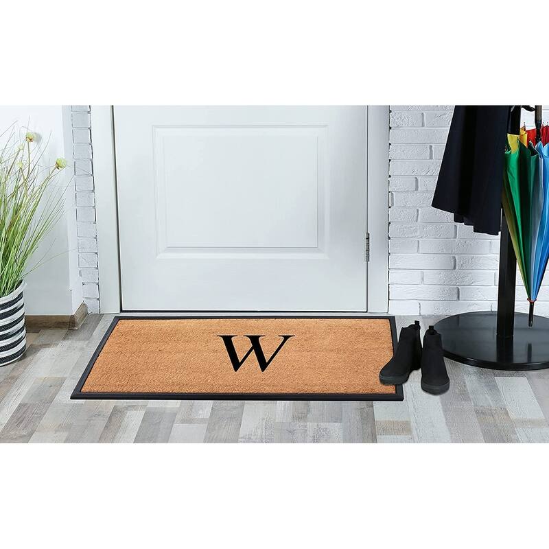 A1HC Rubber and Coir Heavy Weight large Outdoor Durable Monogrammed